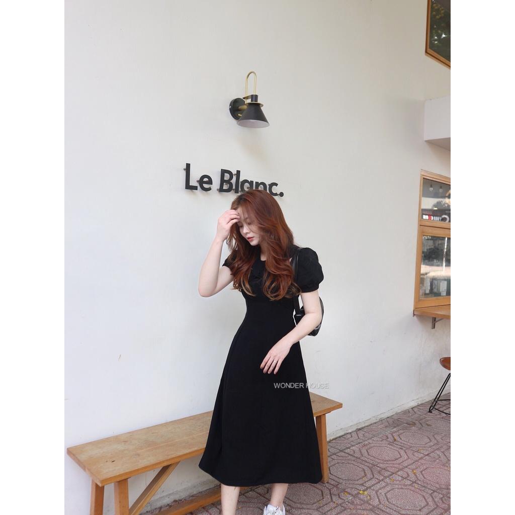 Đầm Wonderhouse cổ yếm form maxi chất vải dày dặn dự tiệc, đi biển sang chảnh - Dori dress 2