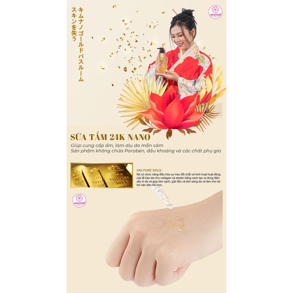 Sữa tắm hương nước hoa thơm mịn da 24k nano Avatar 900ml - Chăm sóc da thơm mịn toàn diện - Công nghệ Nano Nhật Bãn