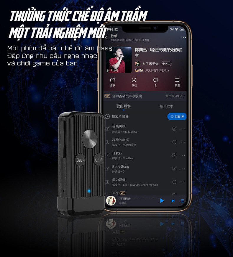 Bộ Thu Âm Thanh Bluetooth 5.0 Hỗ Trợ Khe Cắm Thẻ Nhớ TF, Chỉnh Bass X8