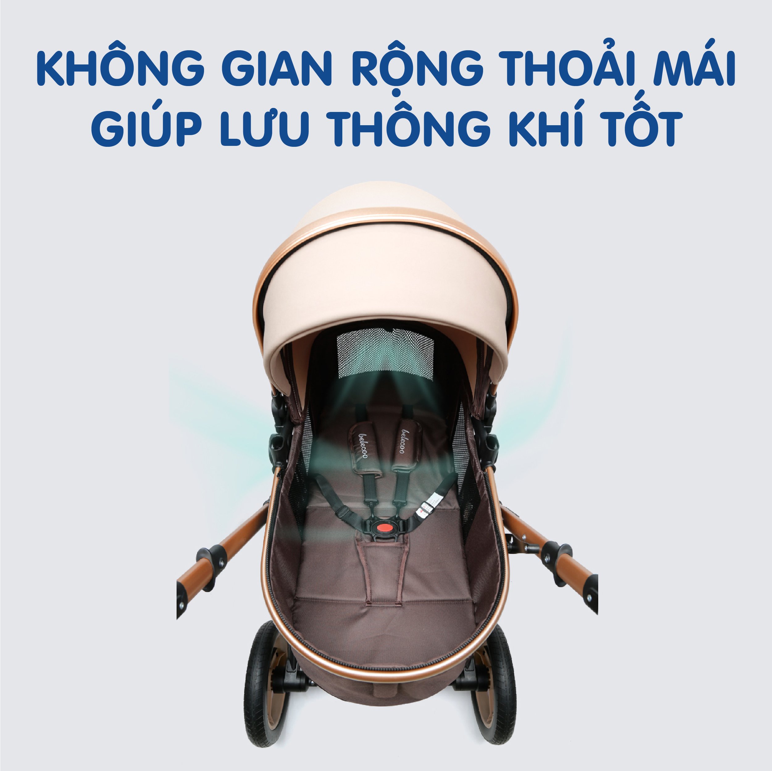 Xe đẩy nôi 2 chiều Beleco đa năng - đẩy là sang, mẫu mới 2021, Dễ dàng gấp gọn mang theo khi đi du lịch - TẶNG KÈM BỘ THẺ HỌC THÔNG MINH 16 CHỦ ĐỀ 416 THẺ CHO BÉ