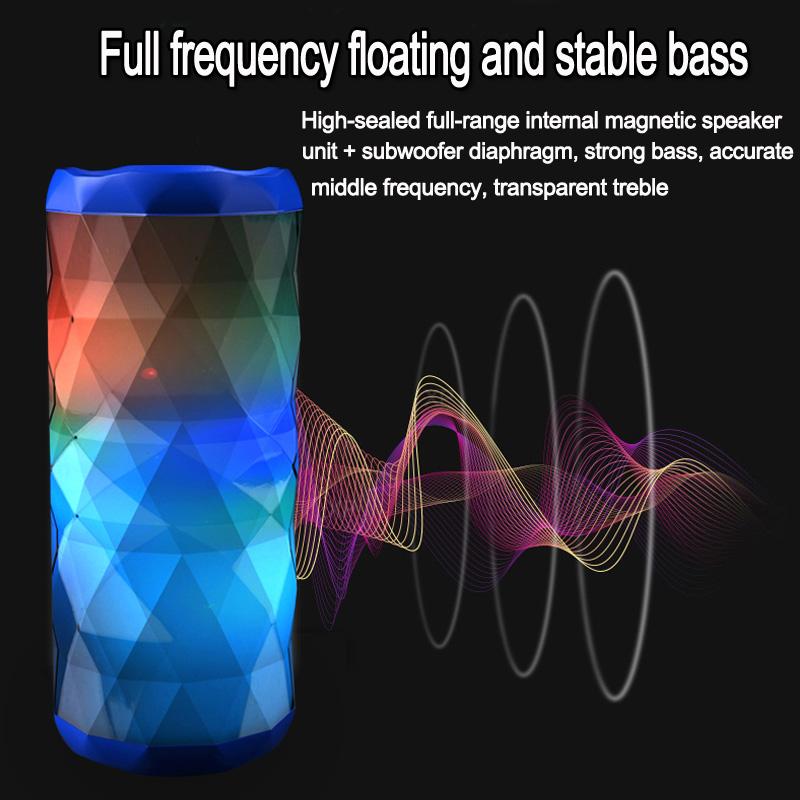 ZK40 Dropshipping TG167 Đèn Ngủ Mới Loa Mạnh Mẽ Di Động Loa Bass Màu Thoáng Mát Không Dây Chống Nước Giảm Tiếng Ồn Màu sắc: Xanh Lá