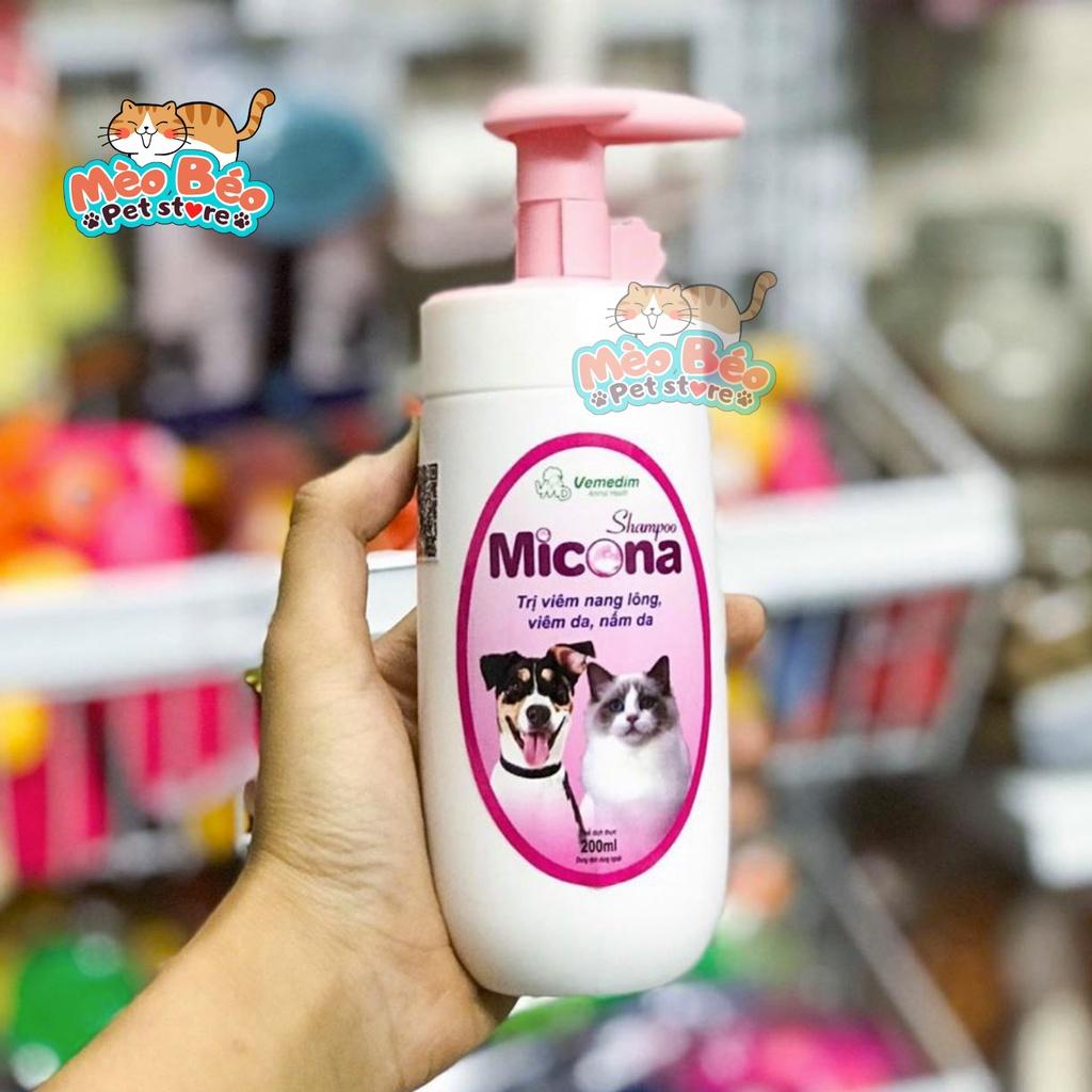Sữa tắm nấm, viêm da cho mèo Micona Shampoo 200ml