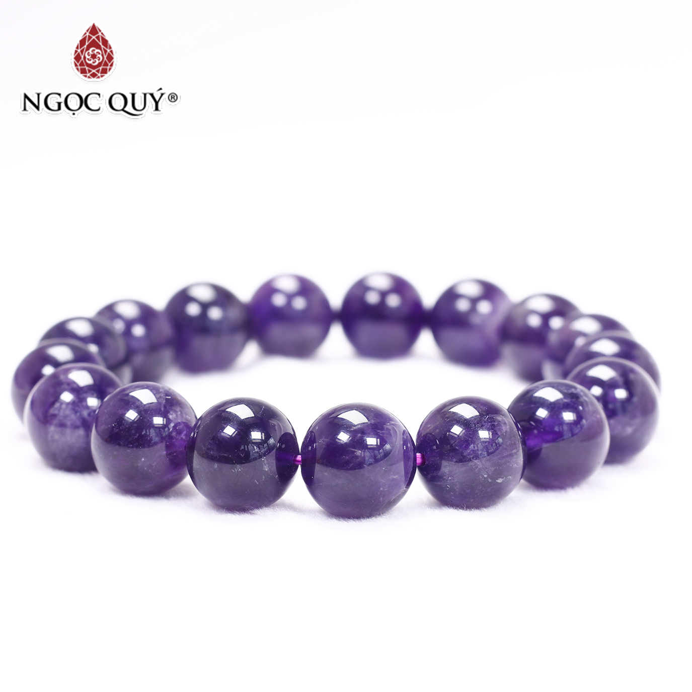 Vòng tay đá thạch anh tím mệnh hỏa. thổ - Ngọc Quý Gemstones