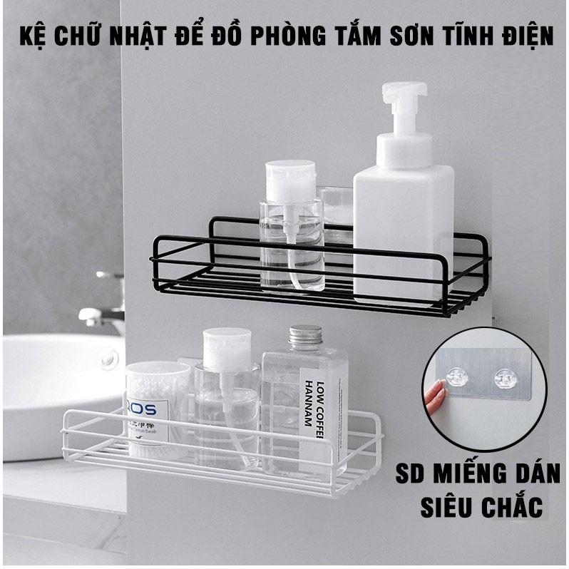 Kệ Góc Phòng Tắm Inox ,Kệ Chữ Nhật Để Đồ Nhà Bếp Nhà Tắm Thông Minh Tặng Kèm Miếng Dán Tường Siêu Dính
