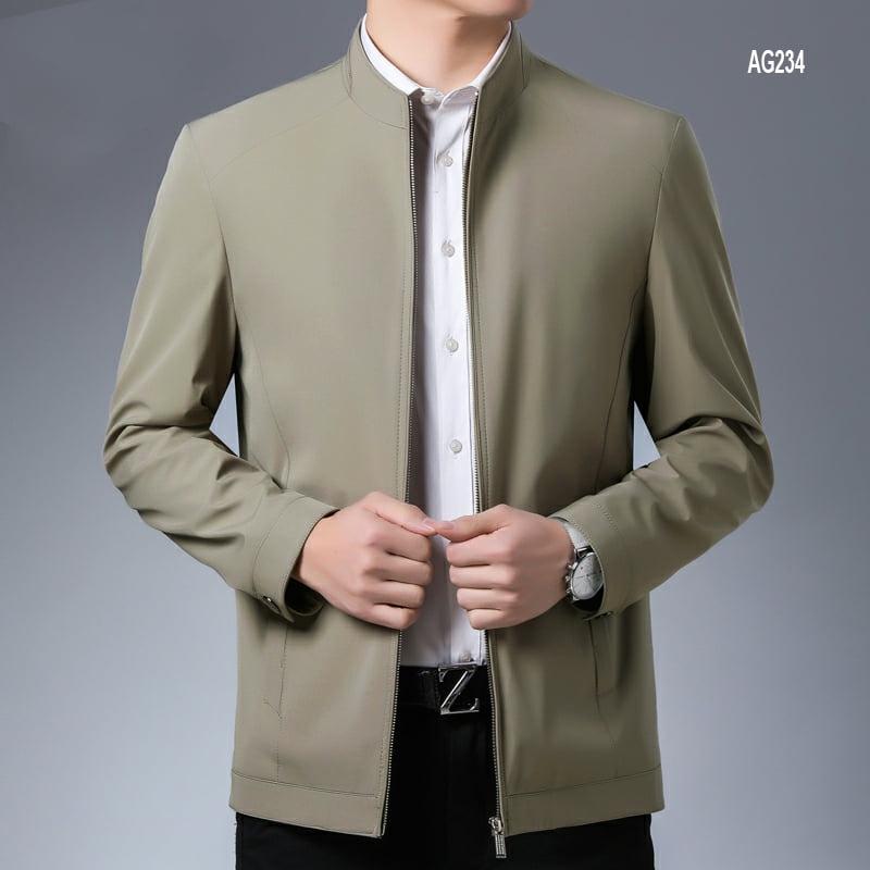 Áo gió nam cổ trụ trung niên ZENTOMAN cao cấp chống nước, 2 lớp giữ nhiệt, gió lì không nhăn