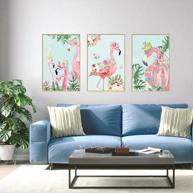Decal dán tường Khung ảnh chim hạc