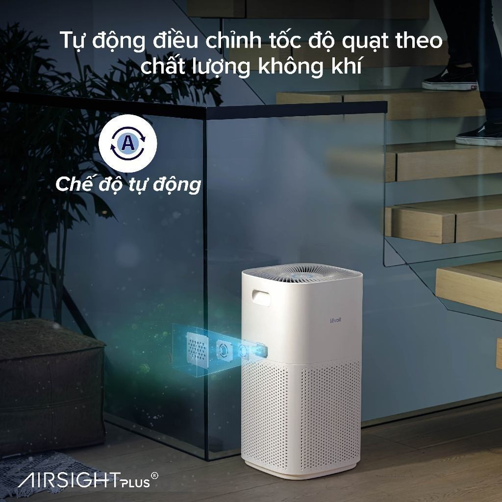 Máy lọc không khí Levoit Core 600S - Diện tích lớn 147m2, Công nghệ Air Turbo - Hàng Chính Hãng