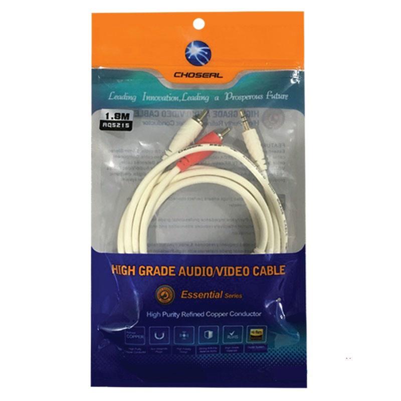 Dây loa 1 đầu 3.5 ra 2 AV dài 10m Dây cáp chắc chắn Đầu rắc bằng đồng giúp tiếp xúc tốt