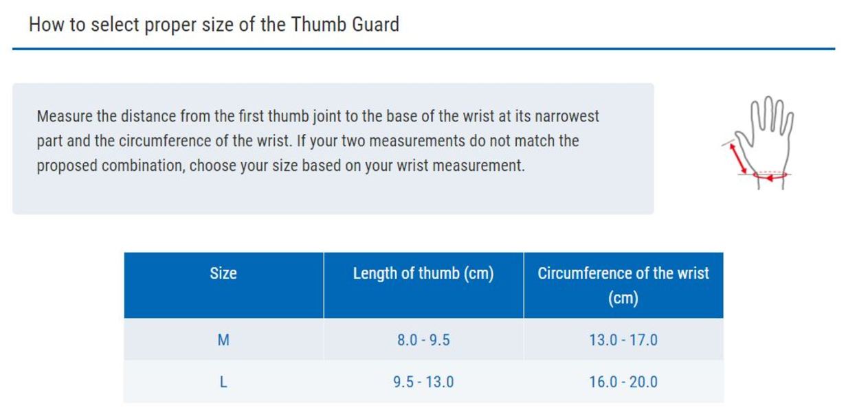 ZAMST Thumb Guard Đai hỗ trợ/ bảo vệ ngón tay cái