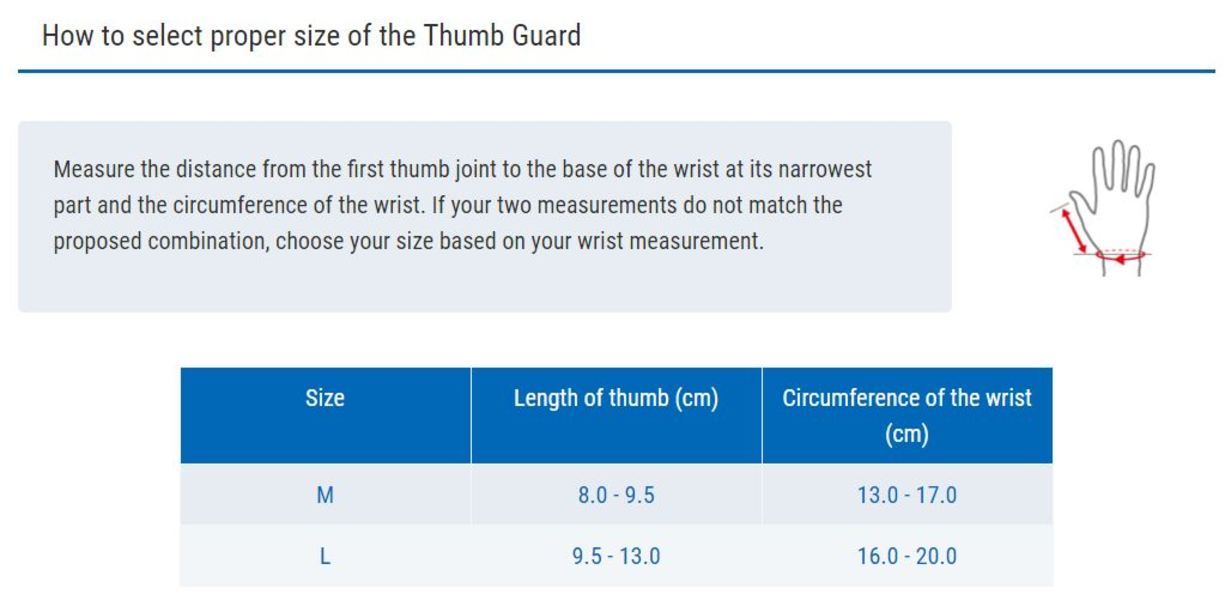 ZAMST Thumb Guard (Thumb support) Đai hỗ trợ/ bảo vệ ngón tay cái