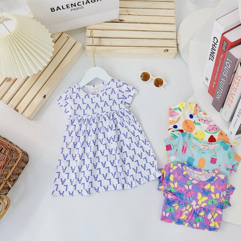 Đầm váy mùa hè cho bé gái size 6-18kg chất thun cotton mềm mịn mát