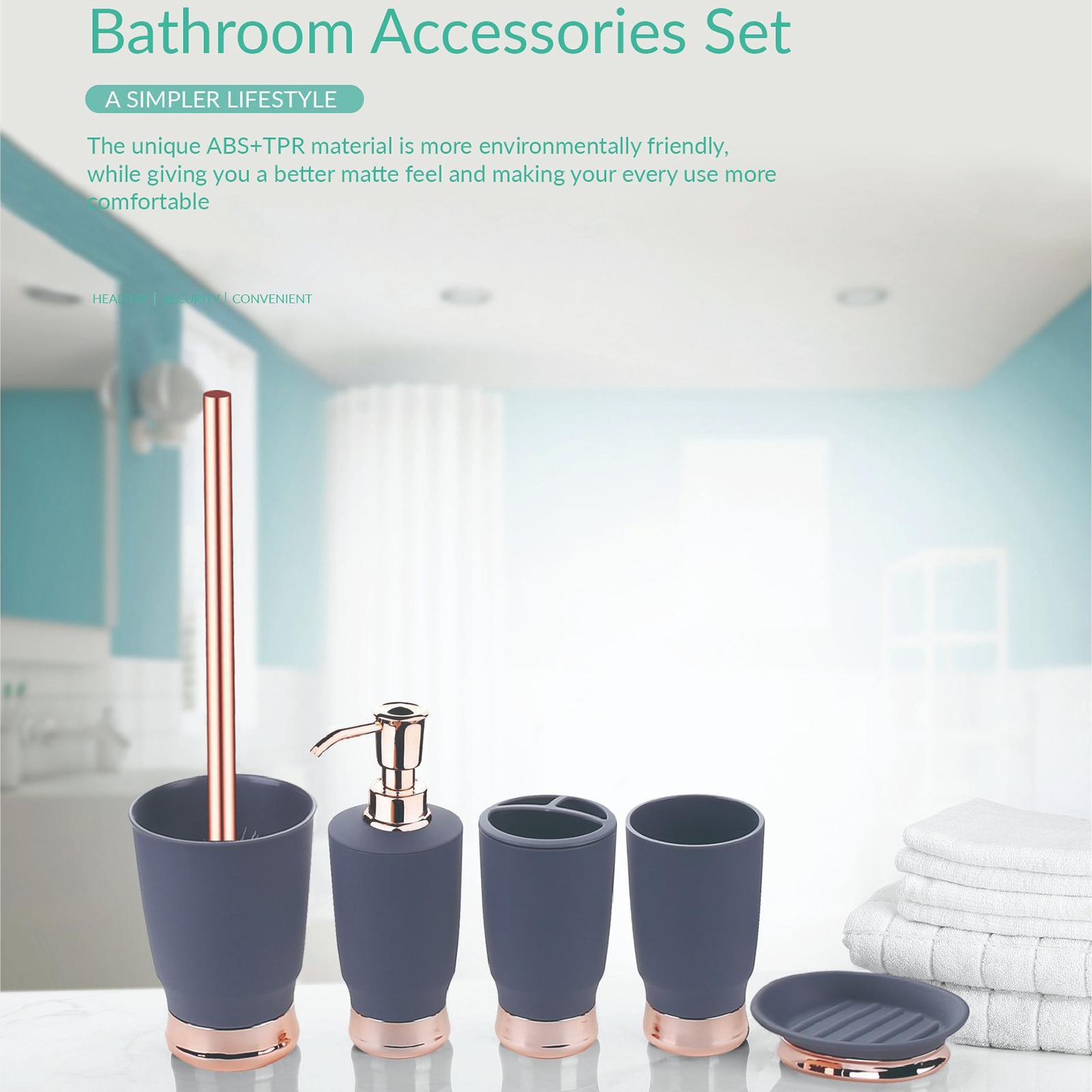 2-Set Bathroom Accessories Set Soap Toothbrush Holder for Apartment Home