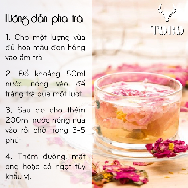 [80GR] Trà Hoa Hồng Mẫu Đơn Toro Nguyên Chất 100% | TORO FARM