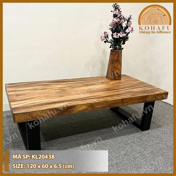 MẶT BÀN SOFA CHỮ NHẬT GỖ ME TÂY DÀI 120M