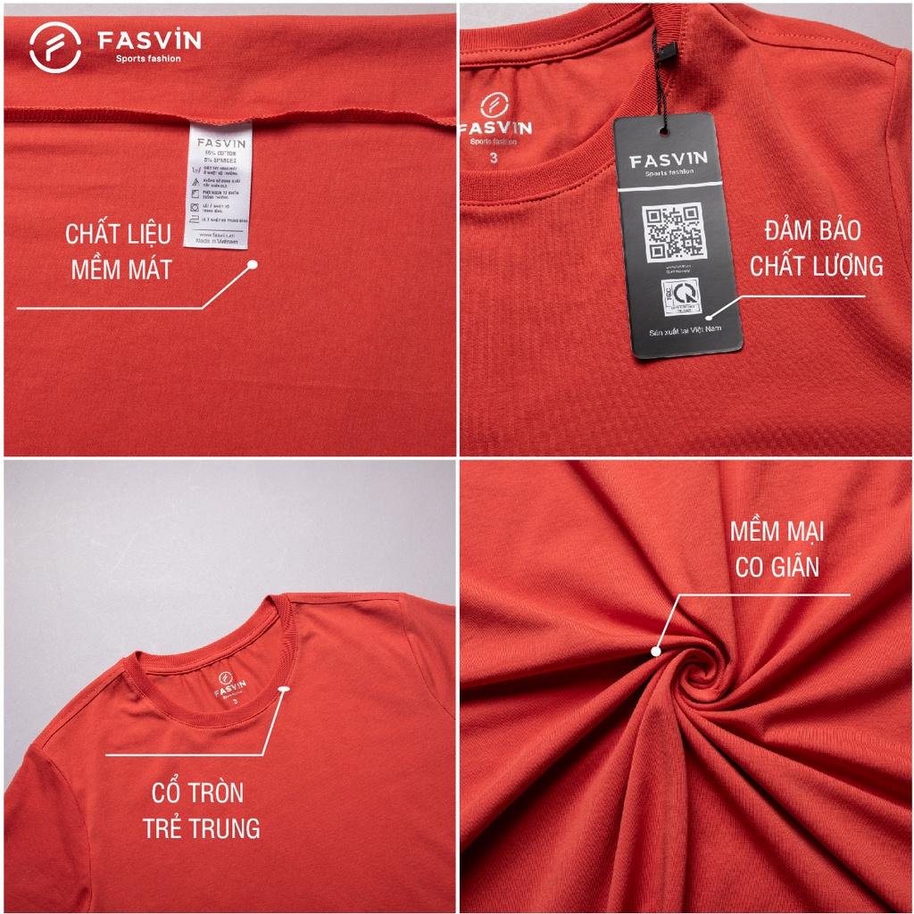 Bộ quần áo thể thao nam Fasvin AT22503.HN cổ tròn mềm mại co giãn thoải mái hàng nhà máy