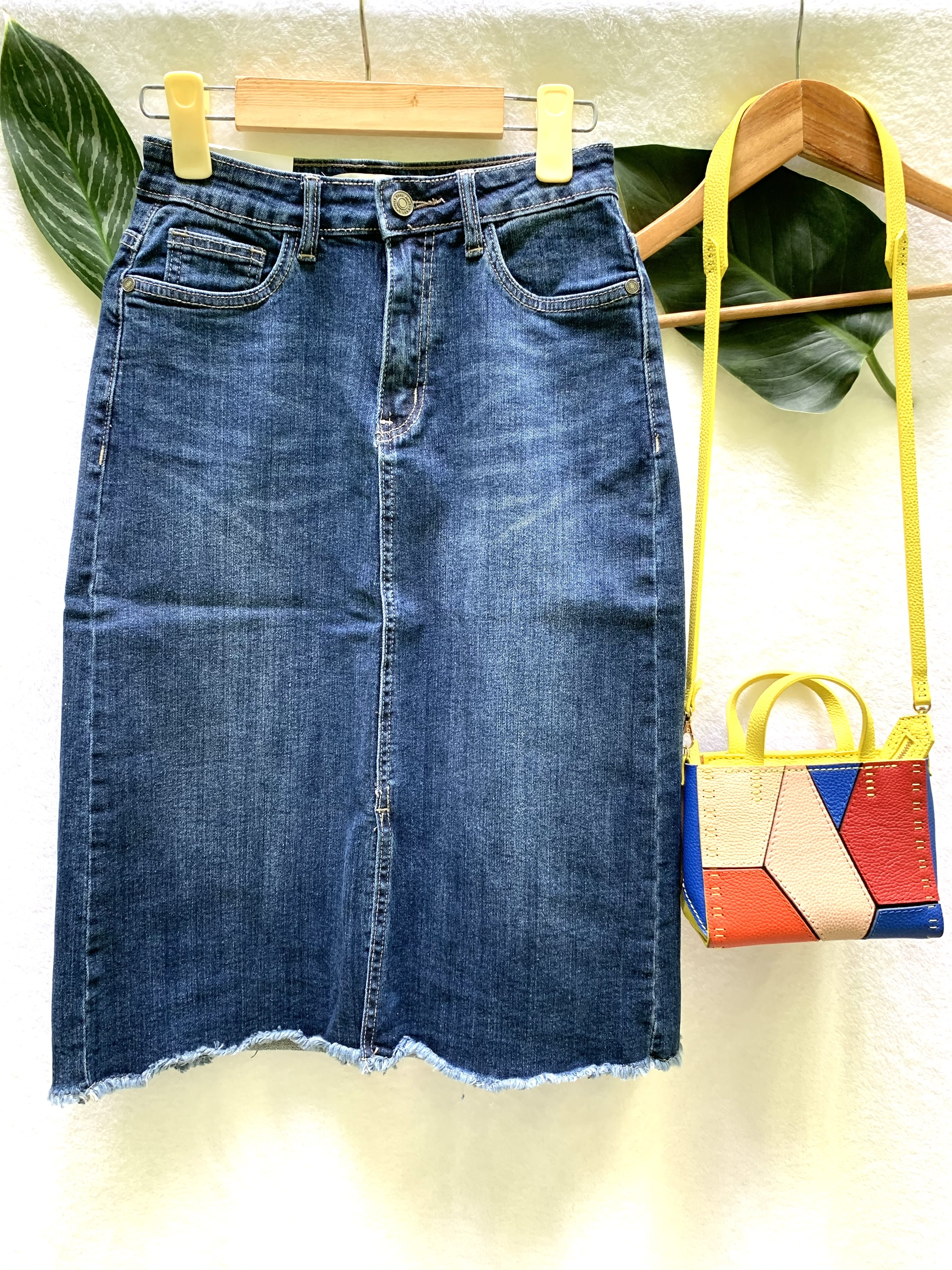 Chân váy jeans dài sang chảnh