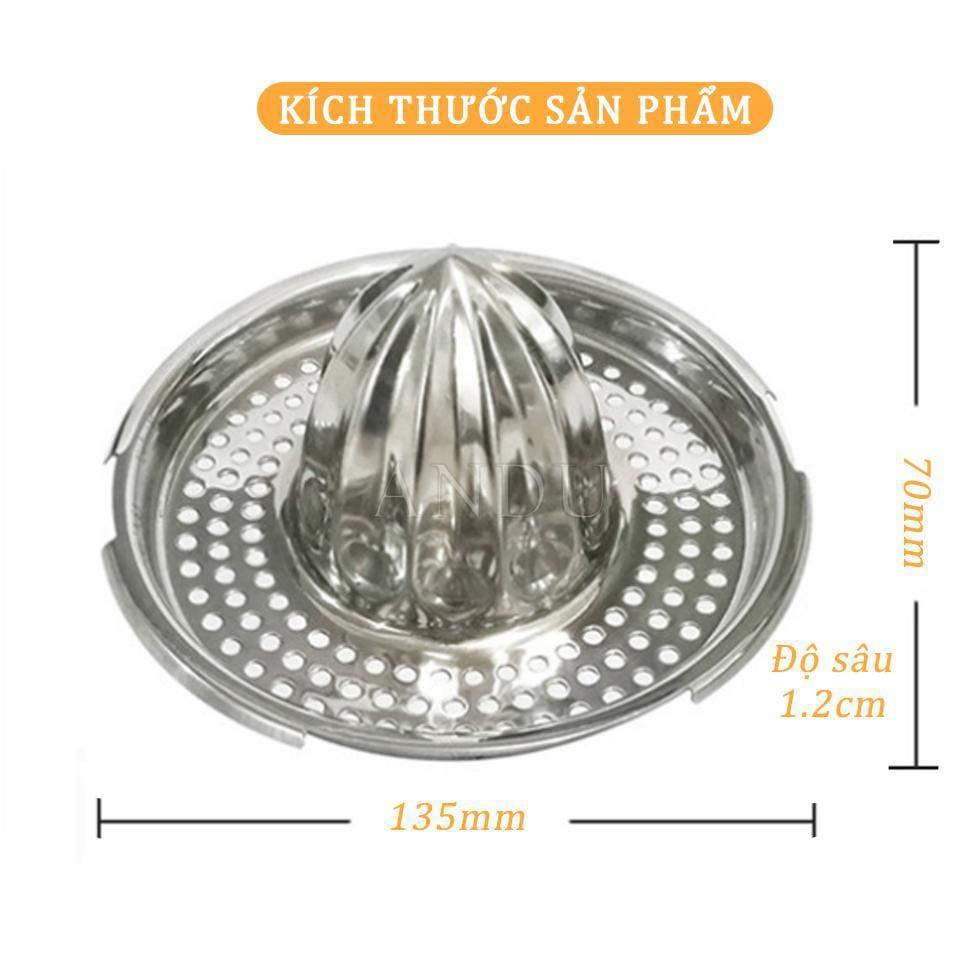 Bộ Vắt Cam INOX Tiện Dụng, Nắp Vắt Cam Kèm Ca Đong Định Mức