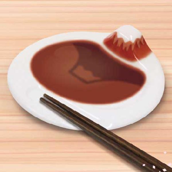 Đĩa nước tương núi Phú Sĩ đỏ Nội địa Nhật Bản