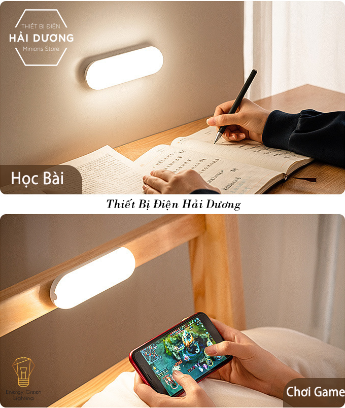 Đèn Led đọc sách học bài làm việc WH-B10 dán tường - dán tủ - Dung lượng pin lớn - Có video