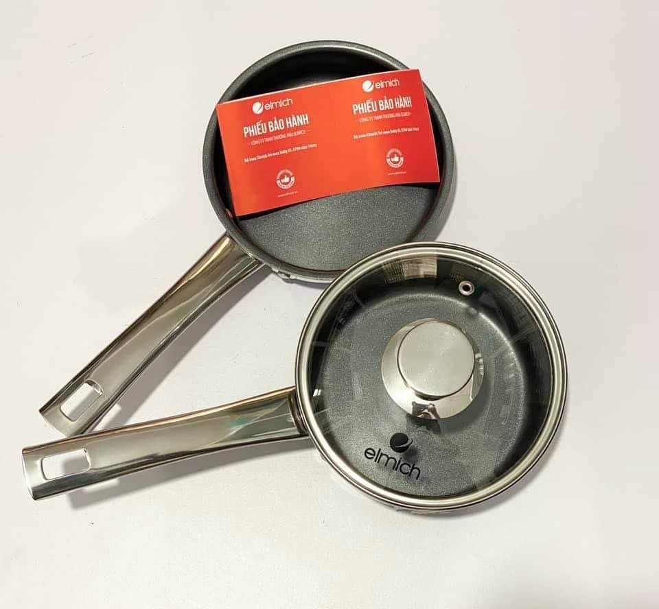 Bộ nồi quánh và chảo chống dính inox đáy liền Elmich Trimax Baby EL-3794 (Đường kính 14cm) - Hàng chính hãng