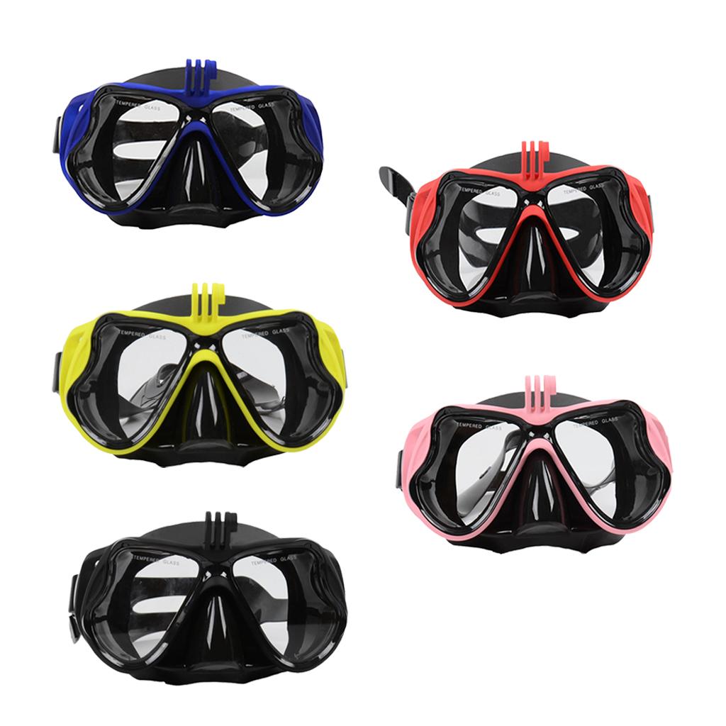 Adult Scuba Diving Mask Tempered Glasses Snorkeling Anti-Fog Goggles Pink