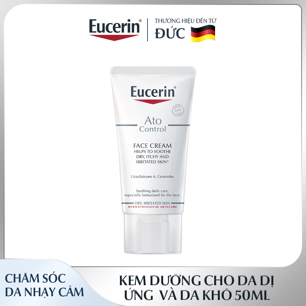 Kem dưỡng ẩm chuyên sâu, tái tạo da nhạy cảm Eucerin AtoControl Face Cream 50ml