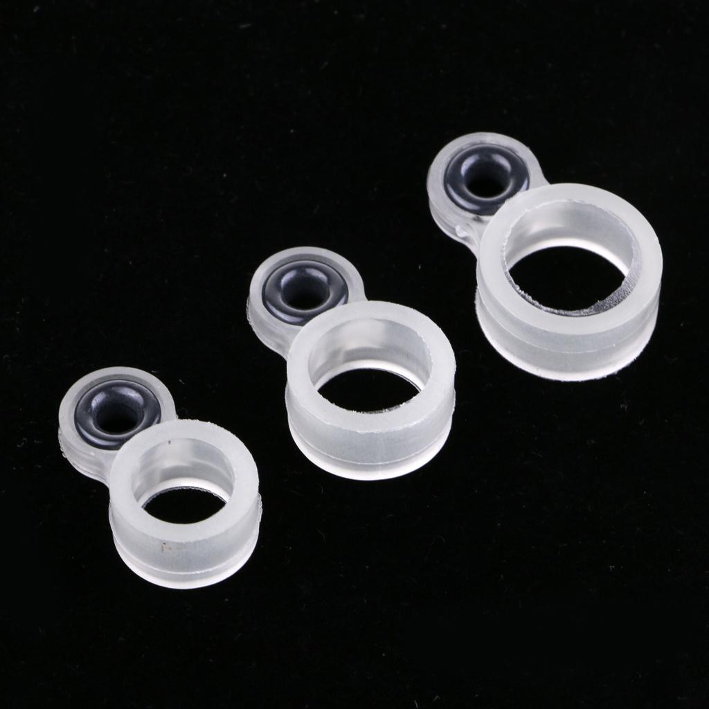 14pc Silicone Fishing Rod Guides Repair Kit Telescopic Rod Eye Ring Top Tips