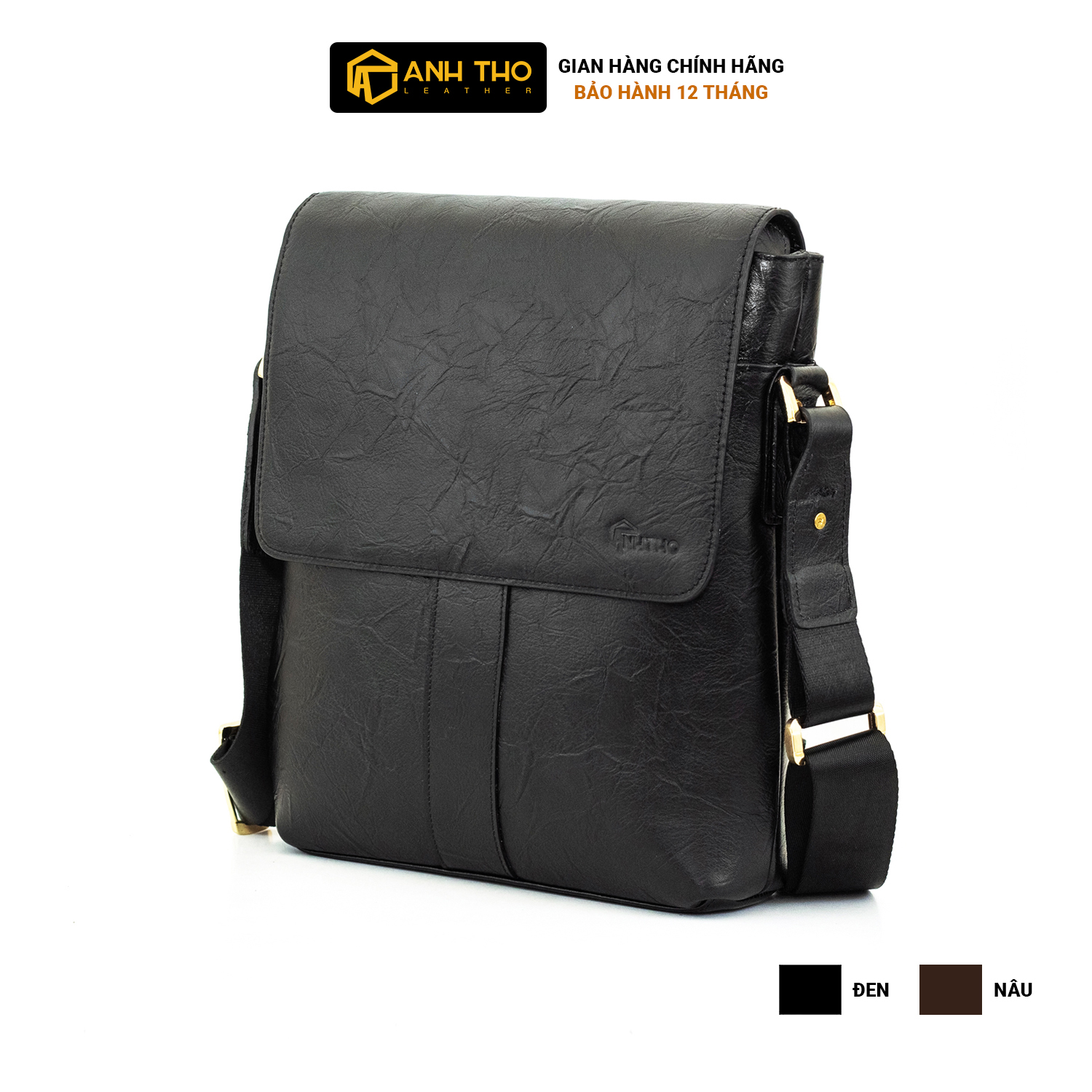 Túi đeo chéo da bò KURO | MSCB-01| Anh Tho Leather