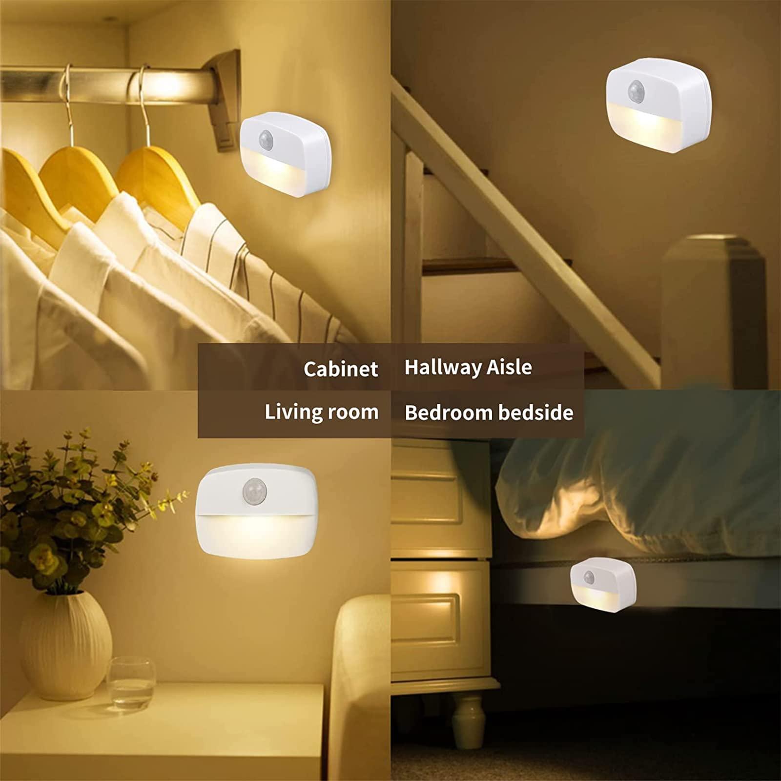 Đèn ngủ LED cảm biến chuyển động với cảm biến ánh sáng cho kệ tủ quần áo