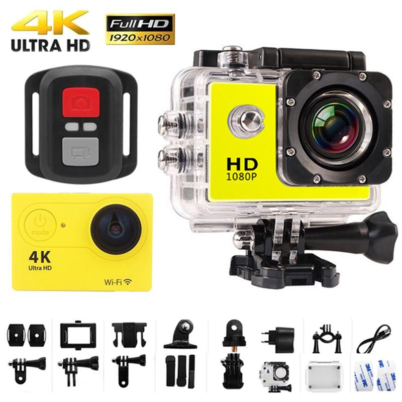 Camera hành động 4K Ultra HD 30fps 170d dưới nước Chỗ mũ bảo hiểm không thấm nước quay video WiFi 2.0 Màn hình Mini Sport