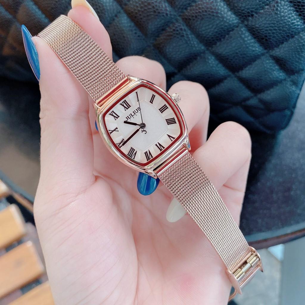 Đồng Hồ Nữ JA-1242B Julius Hàn Quốc Dây Thép