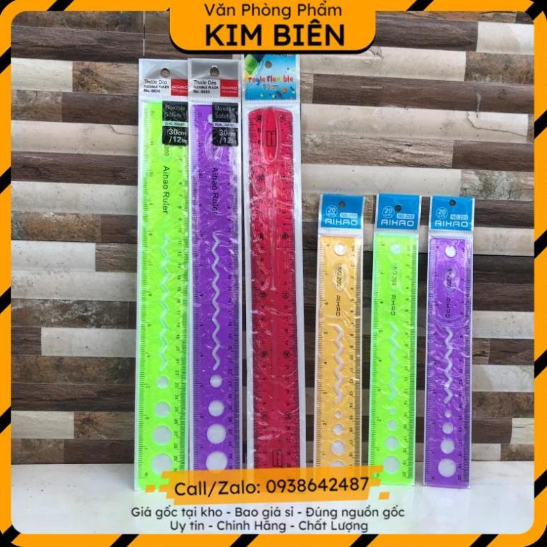 ️sỉ vpp,sẵn hàng️ Thước Nhựa Dẻo 20cm-30cm - VPP Kim Biên