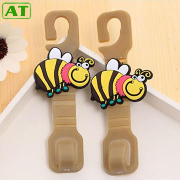 Bộ 2 Móc Treo Đồ Gắn Sau Ghế Ô Tô Xe Hơi Hình Thú Dễ Thương