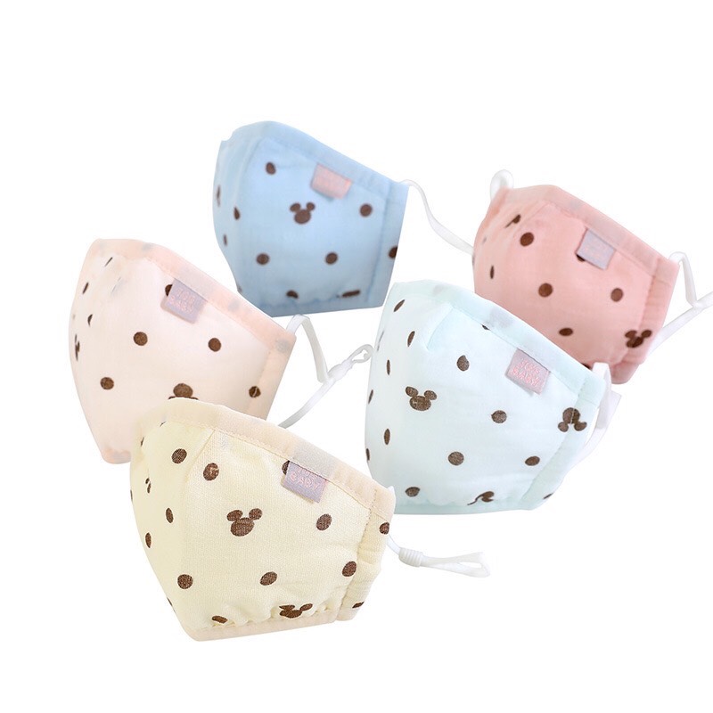 Khẩu Trang Xô 5 Lớp Có Điều Chỉnh Quai Cho Bé 0-5 tuổi