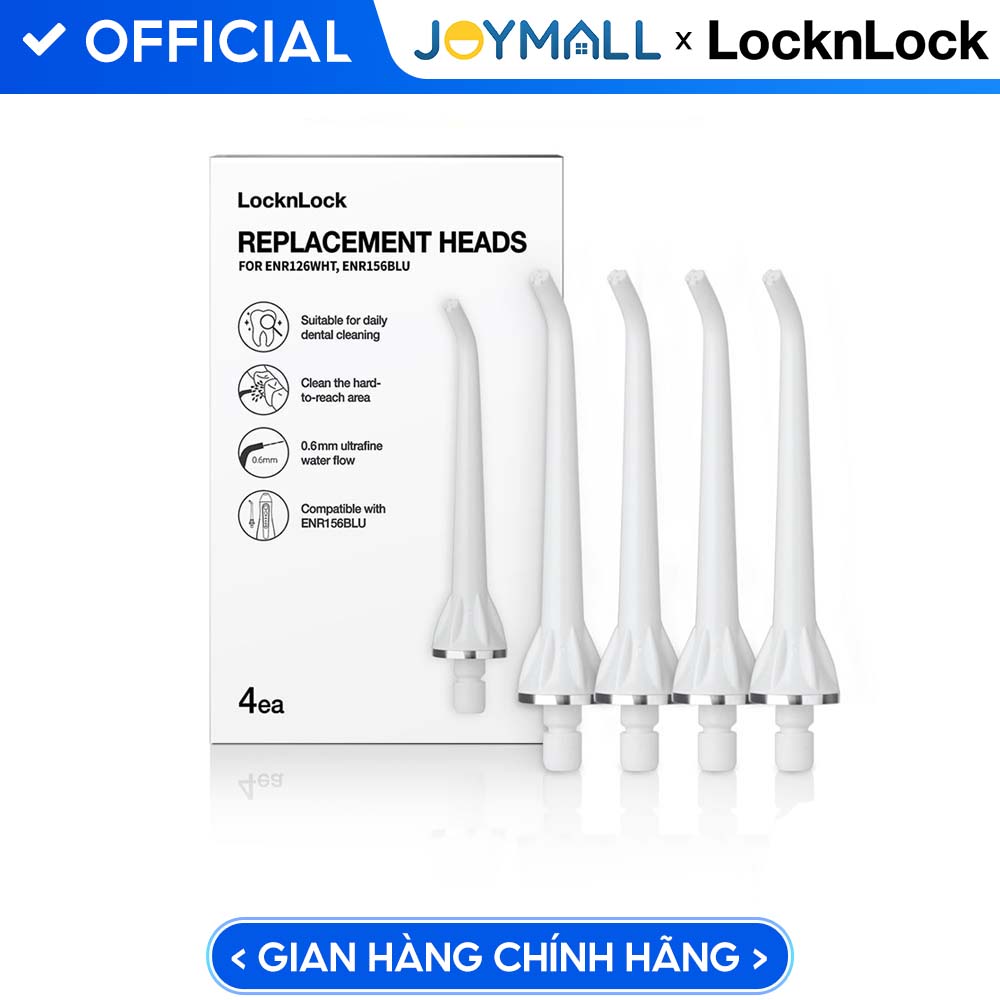 Bộ 4 đầu thay thế máy tăm nước Lock&Lock ENR126WHT_RB - Hàng chính hãng - JoyMall