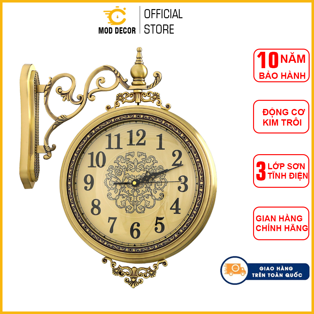 Đồng hồ treo tường 2 mặt Vương Miện Nữ hoàng cao cấp cực sang 16001