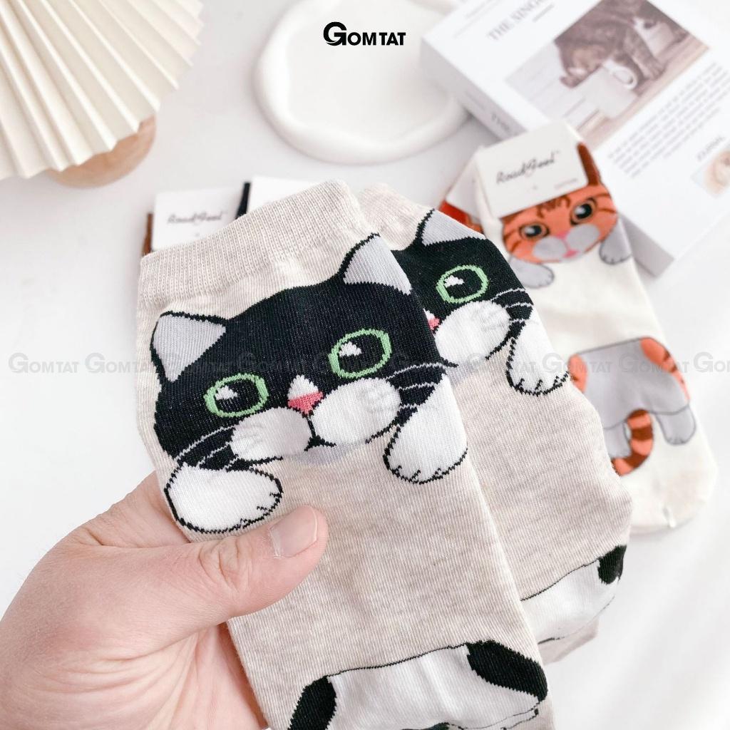 Tất nữ cổ cao hình mèo cute phong cách Hàn Quốc, chất liệu cotton mềm mại - CAOMEO-UYE-7006-1DOI