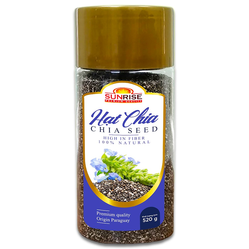 Hạt Chia nguyên chất Sunrise hũ 520g
