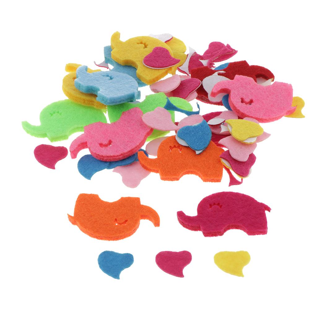 40 Cái/bộ Tai Voi Không Dệt Miếng Dán Appliques Huy Hiệu Thủ Công Xmas Decal Dán Tường