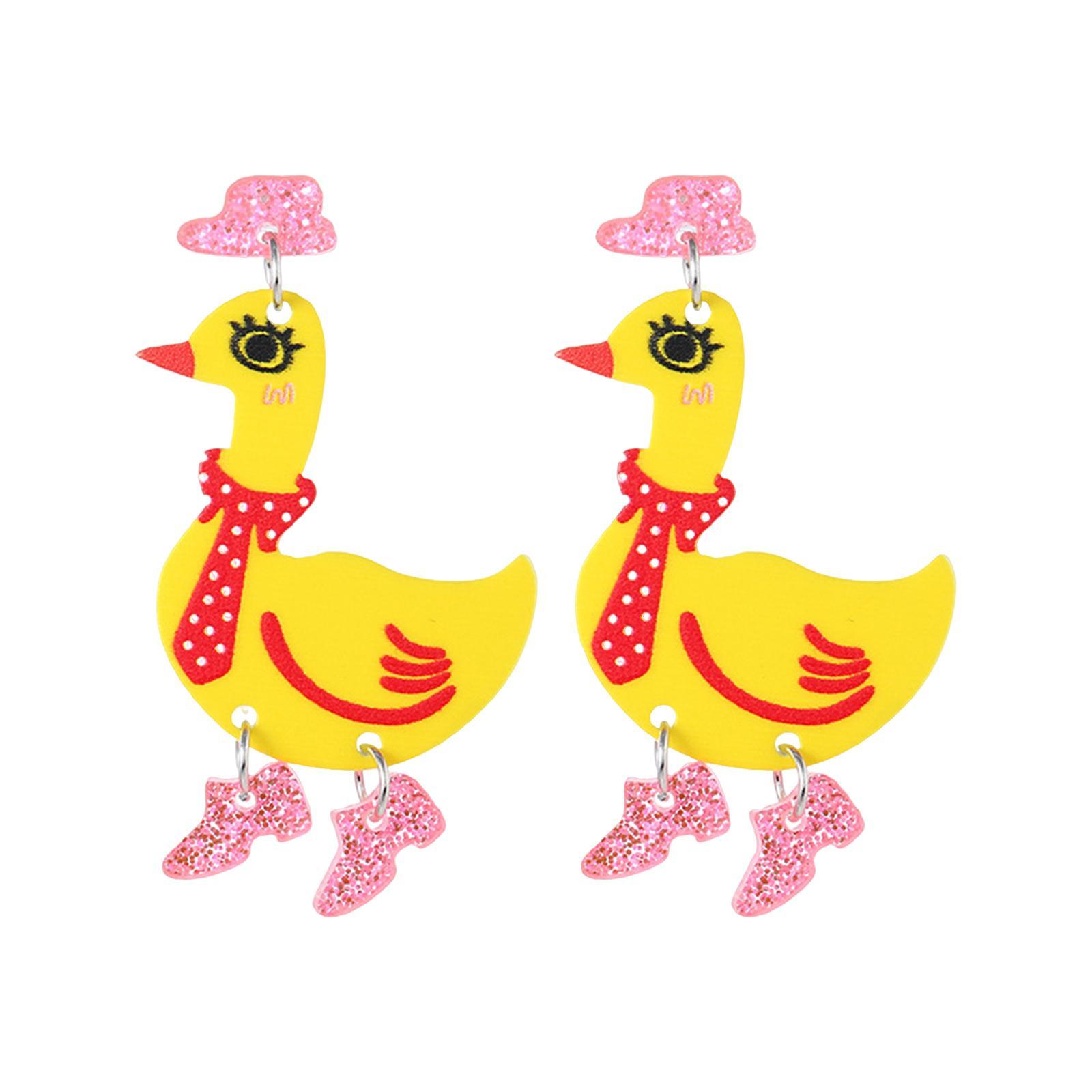 Animal Drop Earrings, Funny Weird Earrings ,Chicken Cartoon Animal Jewelry High Heels Lovely Cute ,Drop Earrings for Holiday Christmas, Birthday