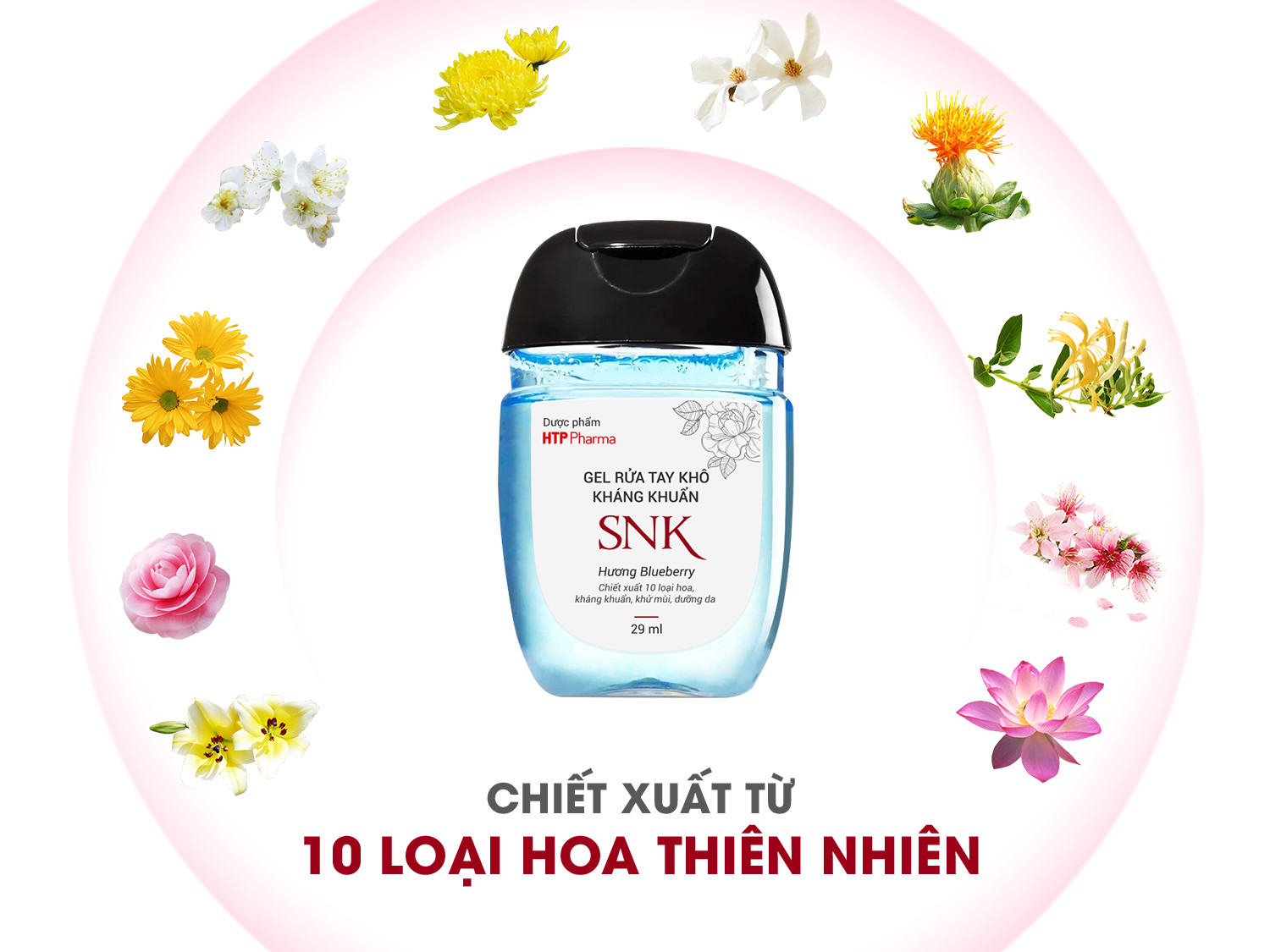 Combo 12 chai Gel Rửa Tay Khô SNK (Sắc Ngọc Khang) Hương Blueberry 29 ml