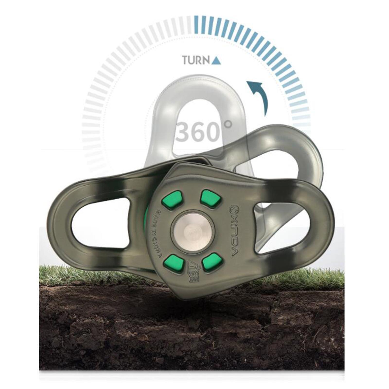 Single Sheave Mechanical Climbing Pulley for Mountaineering Hitch Tending