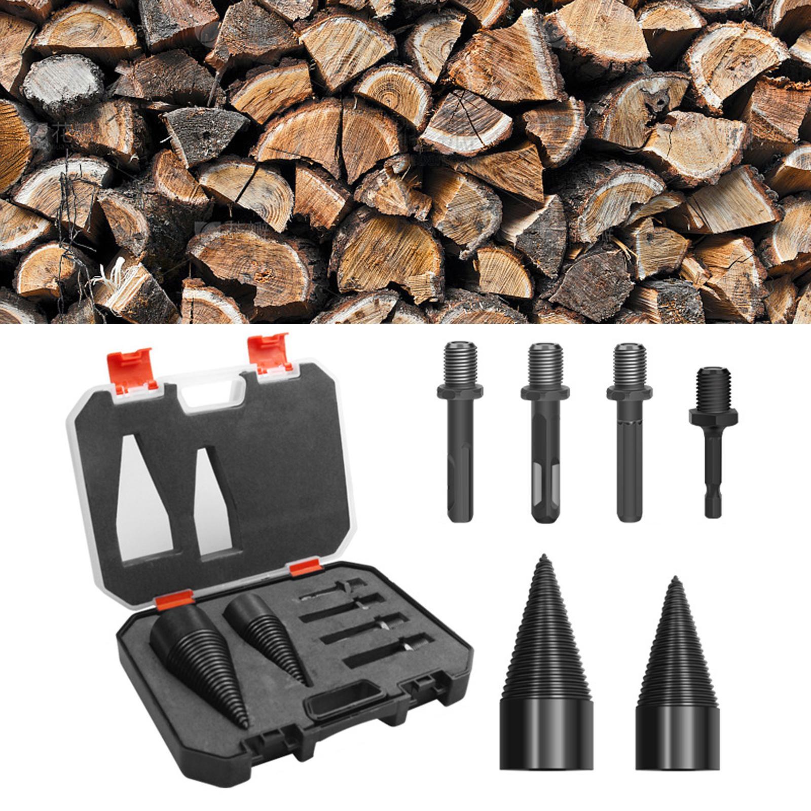 6Pcs Logs Bits 32/40mm Split Drilling Tools Farm Firewood Splitter Drill Bit