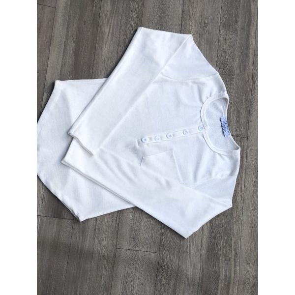 Áo vạt bầu nút tay dài