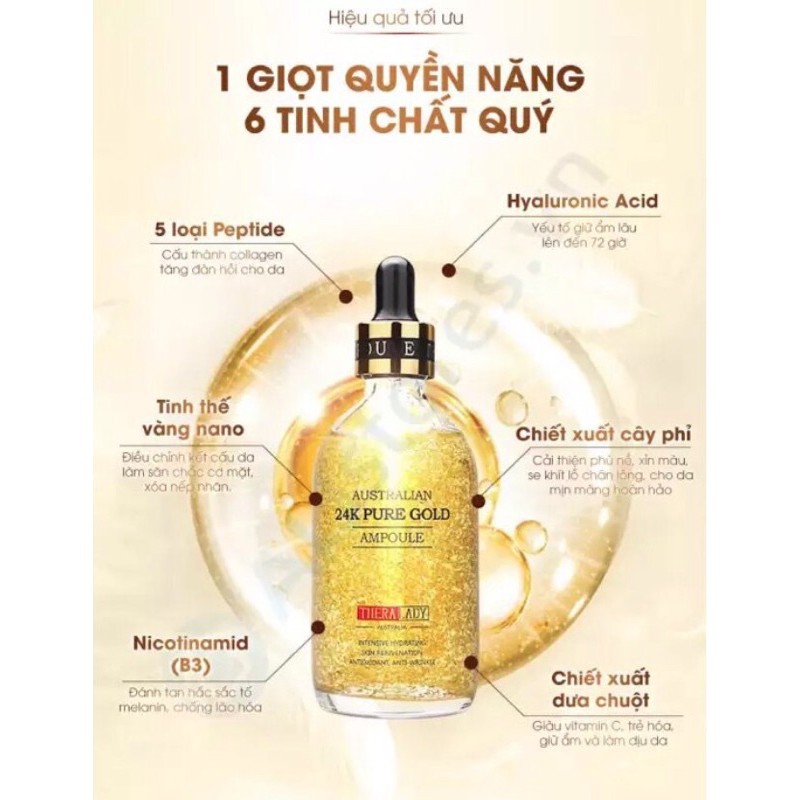 SERUM TINH CHẤT VÀNG 24K PURE GOLD AMPOULE 100ml - THERA LADY