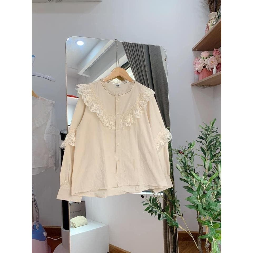Áo sơ mi vintage quảng châu ren tiểu thư