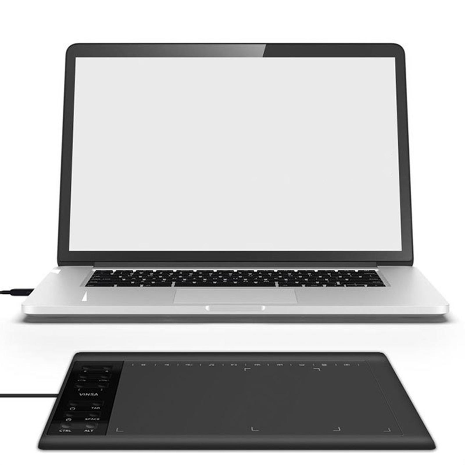 10 x 6 Inch Graphic Drawing Tablet, Graphic Tablet with Battery-free Pen, Drawing Pad Compatible with Mac, for Windows, Home-Office