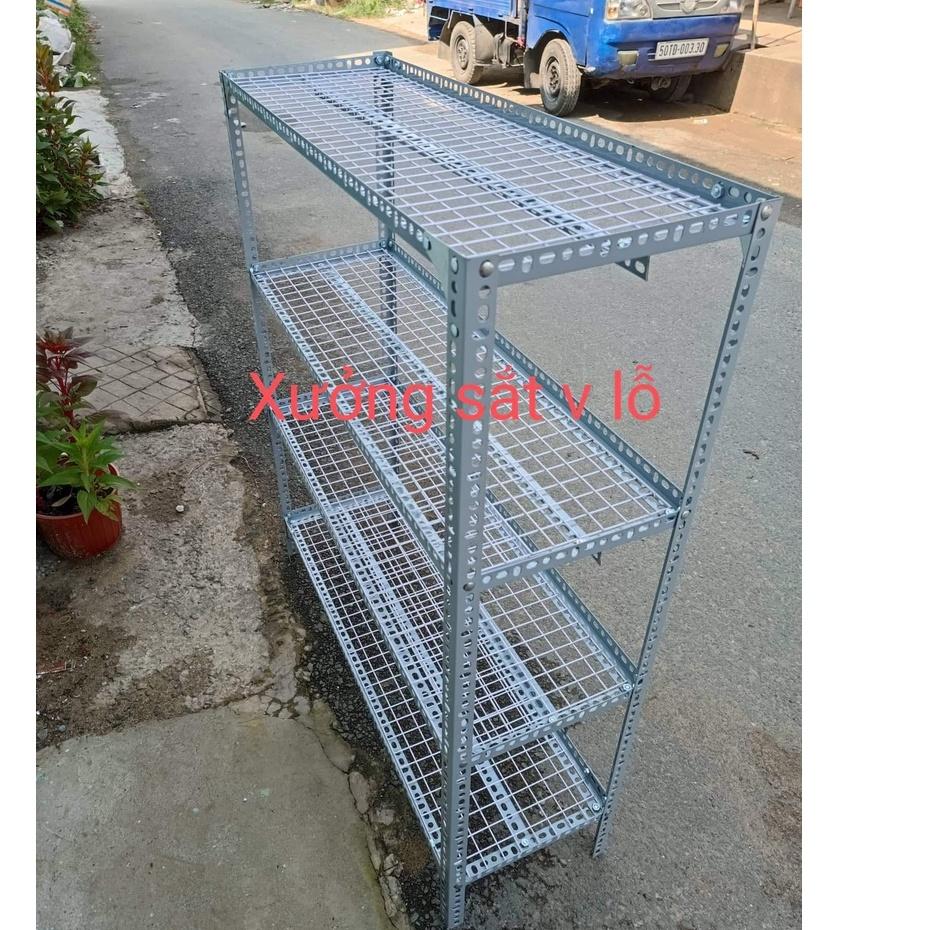 Kệ sắt V lỗ Rộng 20cm x Chiều dài 60cm Nhiều tầng