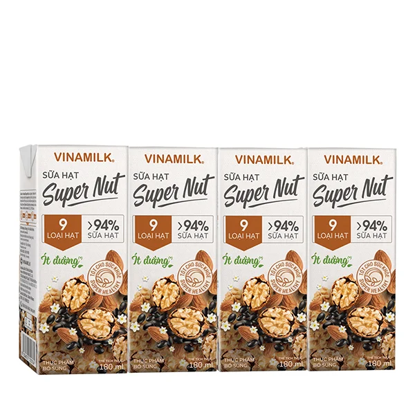 Sữa 9 loại hạt Vinamilk Super Nut - Thùng 24 hộp 180ml