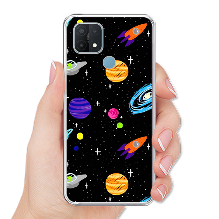 Ốp lưng dẻo cho điện thoại OPPO A15 - 0063 SPACE04 - Hàng Chính Hãng